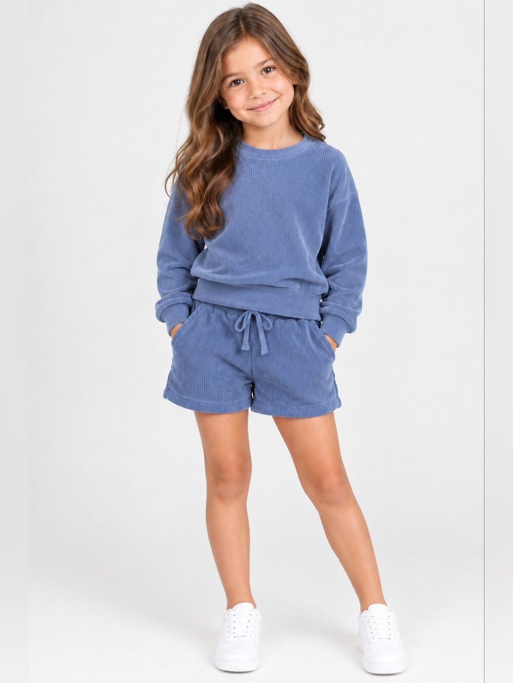 Shorts Set for Girls - Blue